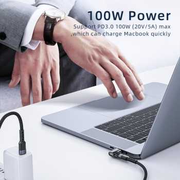 Gambar produk ESSAGER OTG Type C USB 3.1 Magnetic Adaptor Elbow Suction LED 10Gbps - EZJCX-KTZ0G