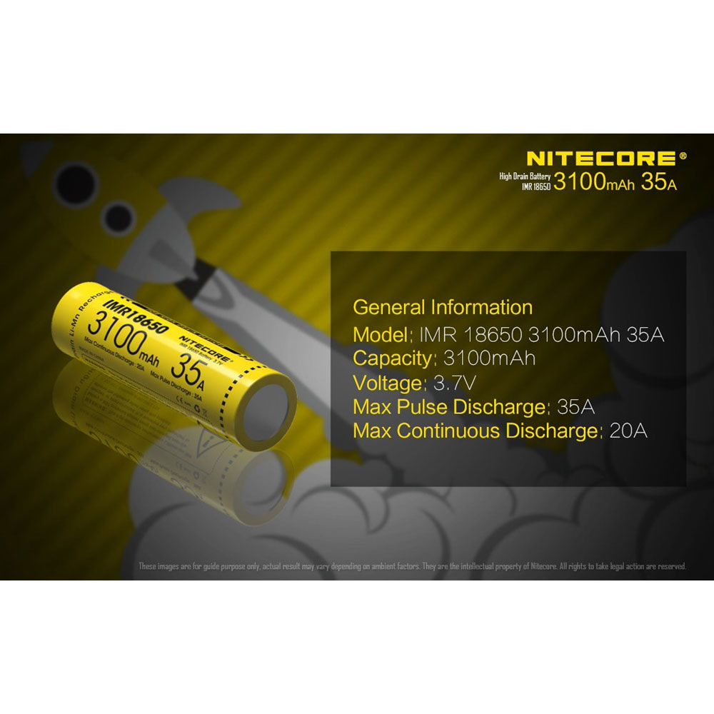 Gambar produk NITECORE Baterai Vape Rechargeable IMR18650 3.7 V 3100mAh 1 PCS - 6