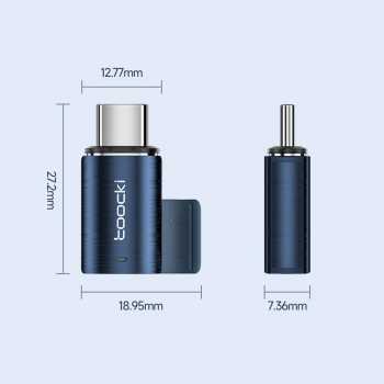 Gambar produk Toocki OTG Type C Female to Male Adapter Magnetic Converter 100W - TQ-OTG03