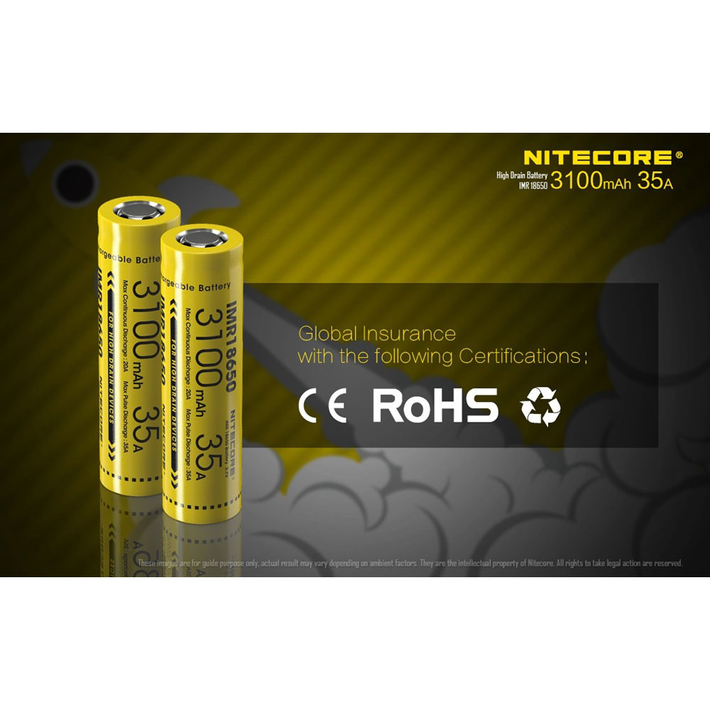 Gambar produk NITECORE Baterai Vape Rechargeable IMR18650 3.7 V 3100mAh 1 PCS - 3