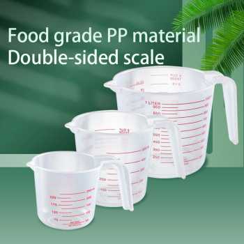 KOLE Gelas Ukur Takaran Plastik Measuring Cup OZ 250ml/500ml/1L 3 PCS - K31