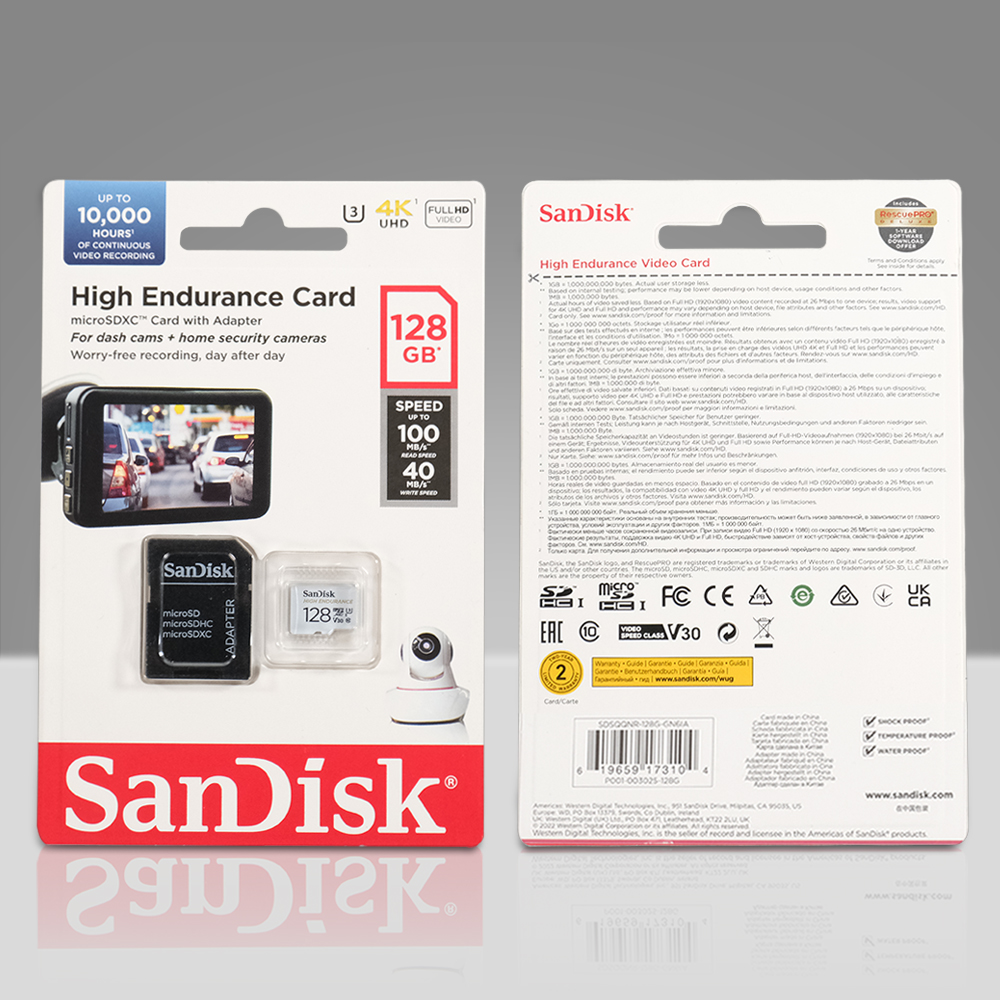 SanDisk SD High Capacity Camera Memory Cards Sandisk 128gb Max Memory Card SanDisk 256GB MAX Endurance MicroSDXC Card With Adapter For Sd Card For Security Camera Sandisk Sd Card