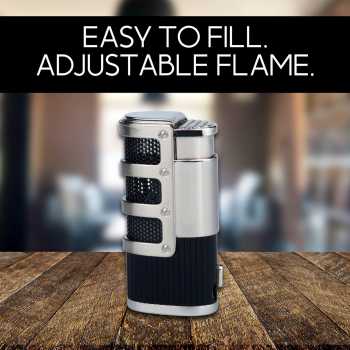 Gambar produk Firetric Korek Api Torch Lighter 3 Jet Flame Gas Butane Cigar Punch - LC-84