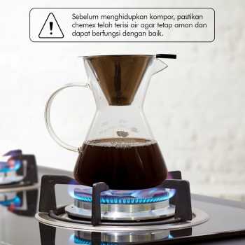 Gambar produk One Two Cups Coffee Server Chemex Drip Pour Over with Filter 450ml - YD-KT001