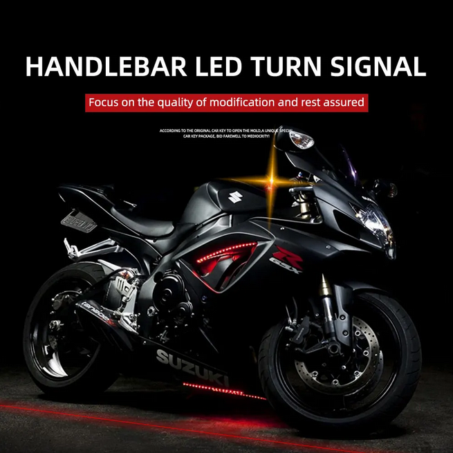 MALUOKASA Lampu Sein Setang Motor LED Turn Signal Yellow Light 2PCS - SL-080 Gambar produk MALUOKASA Lampu Sein Setang Motor LED Turn Signal Yellow Light 2PCS - SL-080 - 5