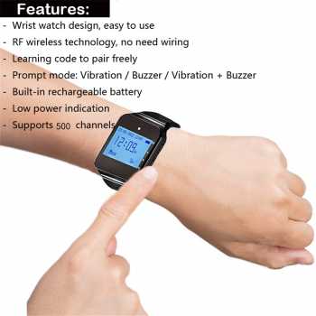 Gambar produk LISM Waiter Calling System Watch Pager Panggil Pelayan 10 Transmitter - SU-R168