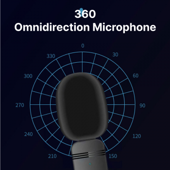 Gambar produk Wireless Lavalier Lapel Microphone Vlogger USB Type C 2.4GHz 1 Microphone - SE-91