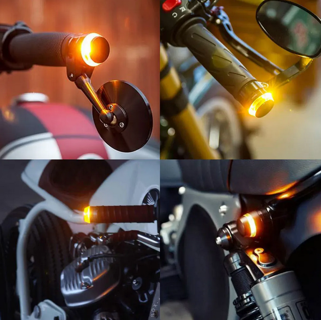 MALUOKASA Lampu Sein Setang Motor LED Turn Signal Yellow Light 2PCS - SL-080 Gambar produk MALUOKASA Lampu Sein Setang Motor LED Turn Signal Yellow Light 2PCS - SL-080 - 7