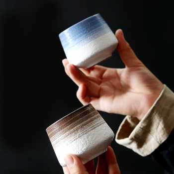 Gambar produk FLAMBE Gelas Keramik Kopi Teh Vintage Japanese Style Ceramic Cup 200ml - FB014
