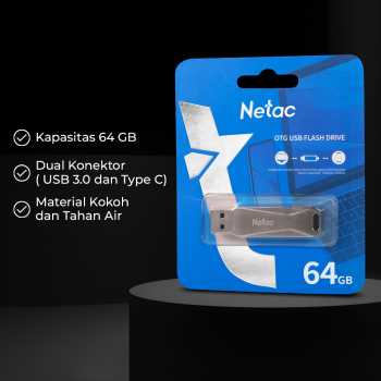 Gambar produk Netac Flashdisk USB 3.0 Type C 64GB - U782C