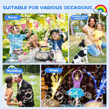 Gambar produk JH Mesin Pembuat Gelembung 2in1 Automatic Stage Bubble Machine 5V - RR160