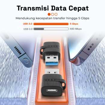 Gambar produk Toocki OTG Type C to USB 3.0 Adapter Converter High Speed with Lanyard - TZJTCA-SW