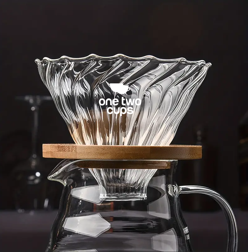 Gambar produk One Two Cups Filter Penyaring Kopi V60 Coffee Filter Wooden Bracket - SE102