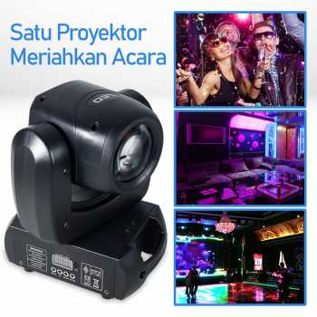Gambar produk ALien Lampu Proyektor Disco Sensor Suara 8 Color DMX512 120W 220V - HY-B100
