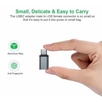 Gambar produk JHZKEN Adaptor Converter Lightning to USB Type C Adaptor Konverter - JK1871