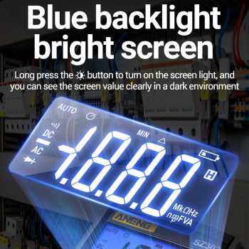 Gambar produk ANENG Digital Multimeter Portable Voltage Tester NCV LCD Backlit - SZ303