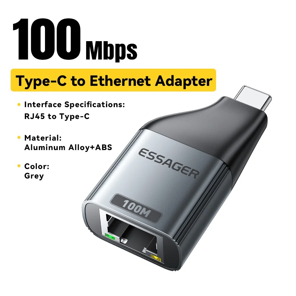 Adattatore Ethernet USB A RJ45 10/100Mbps Con Alimentazione, Per Fire Stick, TV Stick E Dispositivi Streaming 4K
