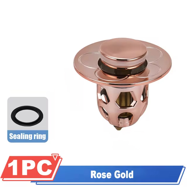 Gambar produk OABEE Kepala Pegas Penutup Drainase Wastafel Anti Bau Copper Core - OAB01