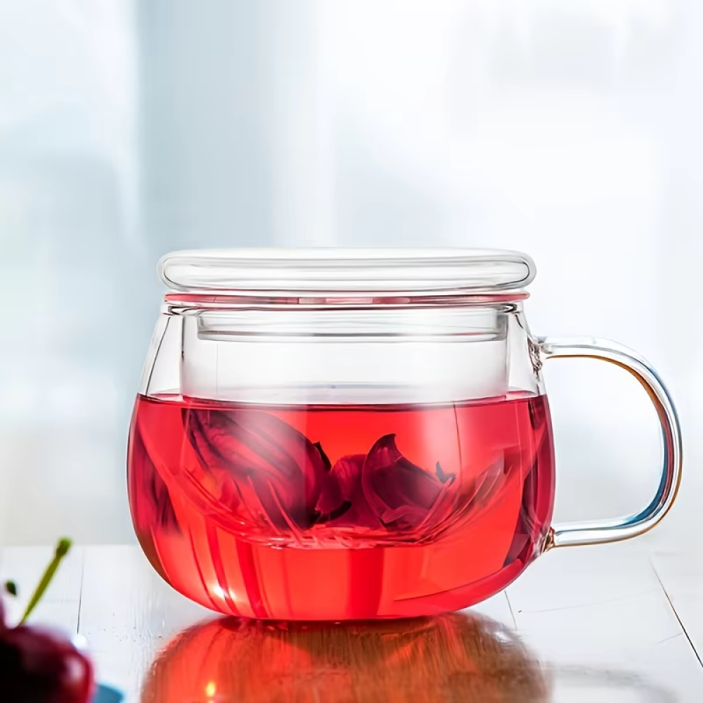 Yilego Cangkir Teh Saringan Kaca Tahan Panas Infuser Mug 350ml - YG350 Gambar produk Yilego Cangkir Teh Saringan Kaca Tahan Panas Infuser Mug 350ml - YG350 - 4