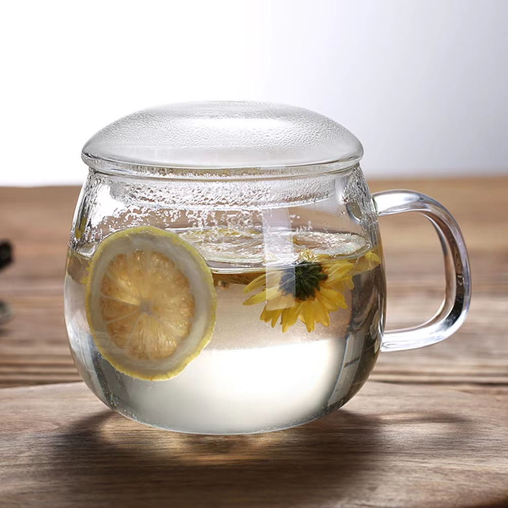 Gambar produk SMVP Cangkir Teh Saringan Kaca Tahan Panas Infuser Mug 350ml - SV350