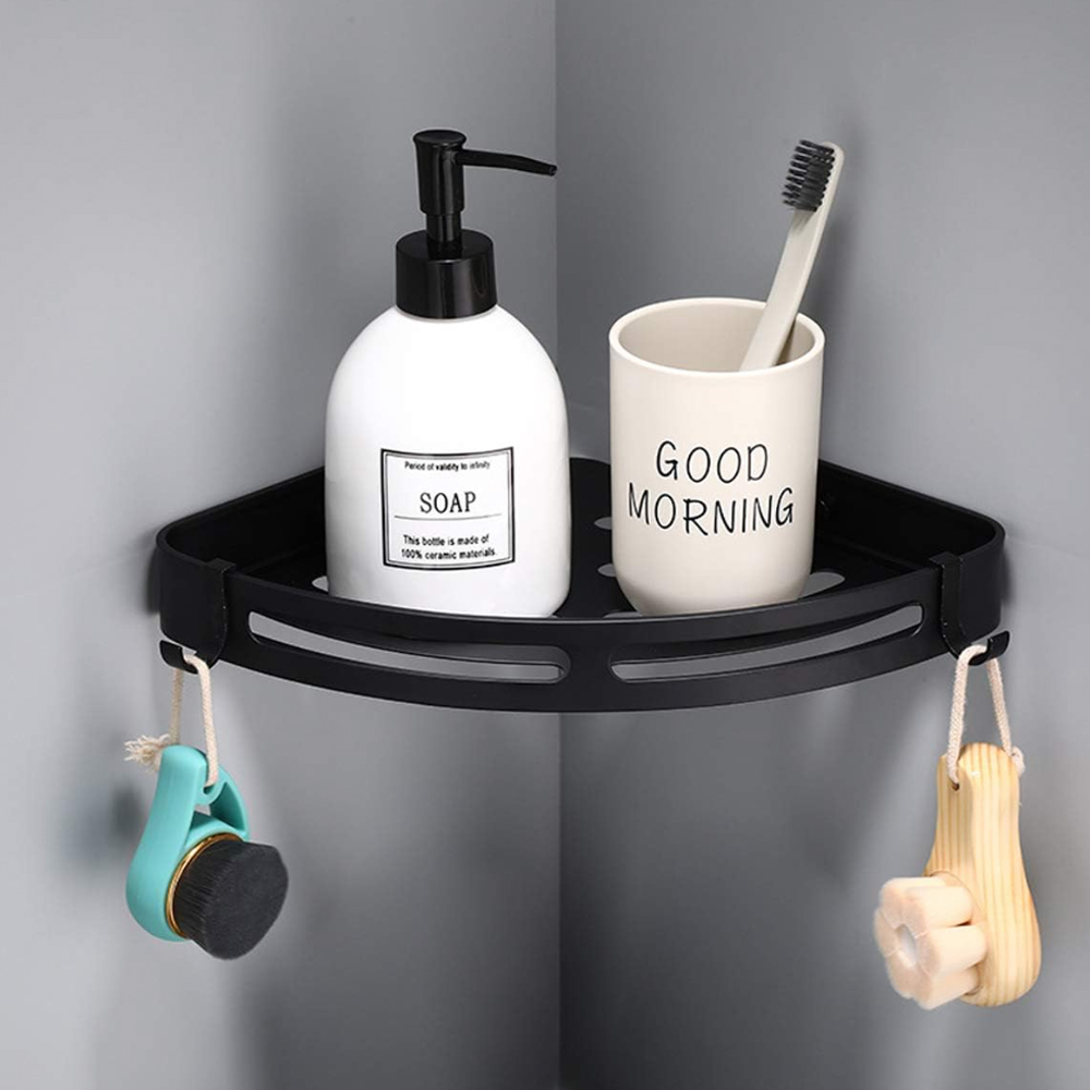 Gambar produk Lovelyduo Rak Sudut Kamar Mandi Bathroom Corner Shelf Aluminium - LV30
