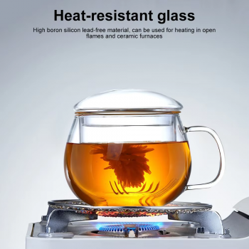 Gambar produk SMVP Cangkir Teh Saringan Kaca Tahan Panas Infuser Mug 350ml - SV350