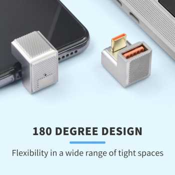 Gambar produk Rebre OTG USB 3.1 to Type C Adapter Converter U Shape 10Gbps 120W - RB14