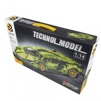 Gambar produk TECHNOLMODEL Mainan Mobil Lamborghini 1:14 Lego with Remote - JKC7101
