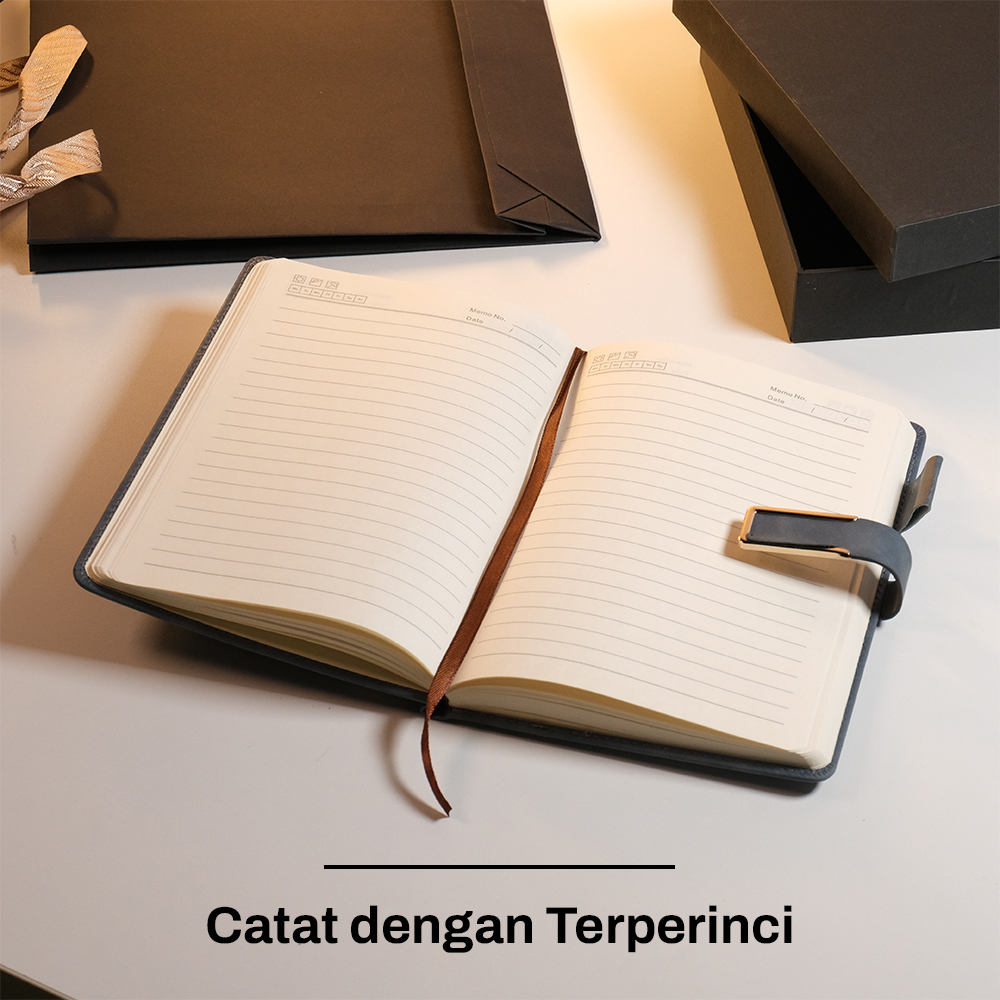 Gambar produk Toddi Set Buku Jurnal Leather Notebook Diary 80GSM 200 Halaman - JG663