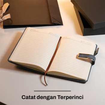 Gambar produk Toddi Set Buku Jurnal Leather Notebook Diary 80GSM 200 Halaman - JG663