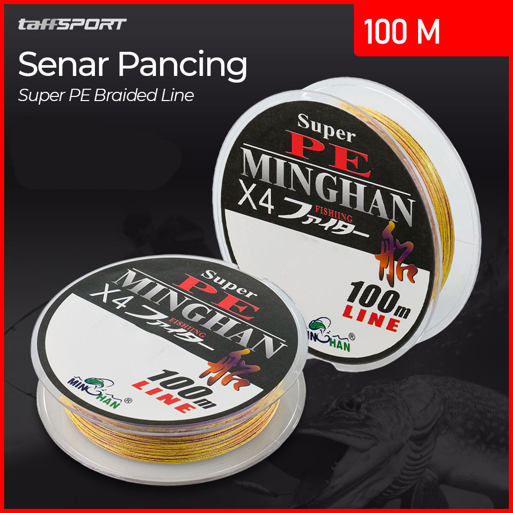 Gambar produk TaffSPORT MINGHAN Senar Benang Tali Pancing Super PE Braided Line 100M 2.0 - X4