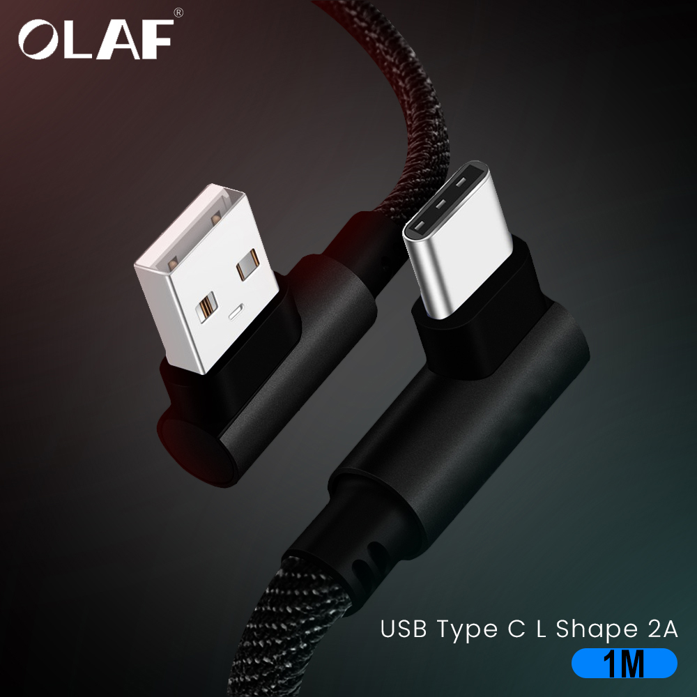 Gambar produk OLAF Kabel Data USB Type C Multifungsi L Shape 2A 1M - OL01