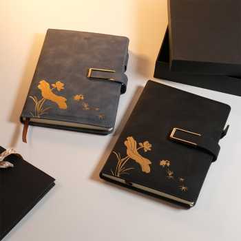 Gambar produk Toddi Set Buku Jurnal Leather Notebook Diary 80GSM 200 Halaman - JG663