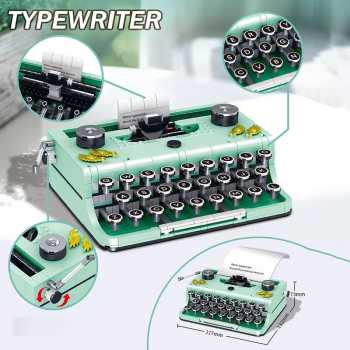 Gambar produk Zhe Gao Mainan Balok Susun Mesin Tik LEGO Retro Typewriter 820 Bricks - XL-01025