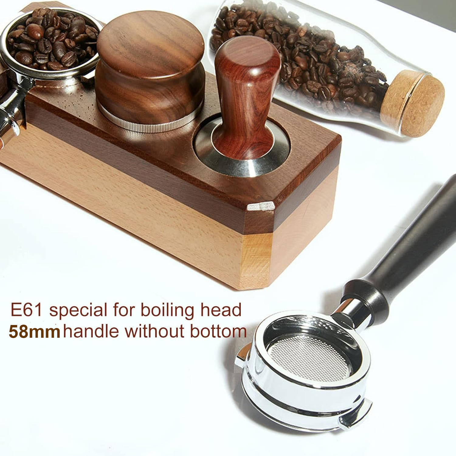 Gambar produk One Two Cups Bottomless Naked Portafilter Stainless Steel Expobar 58mm - RJ8