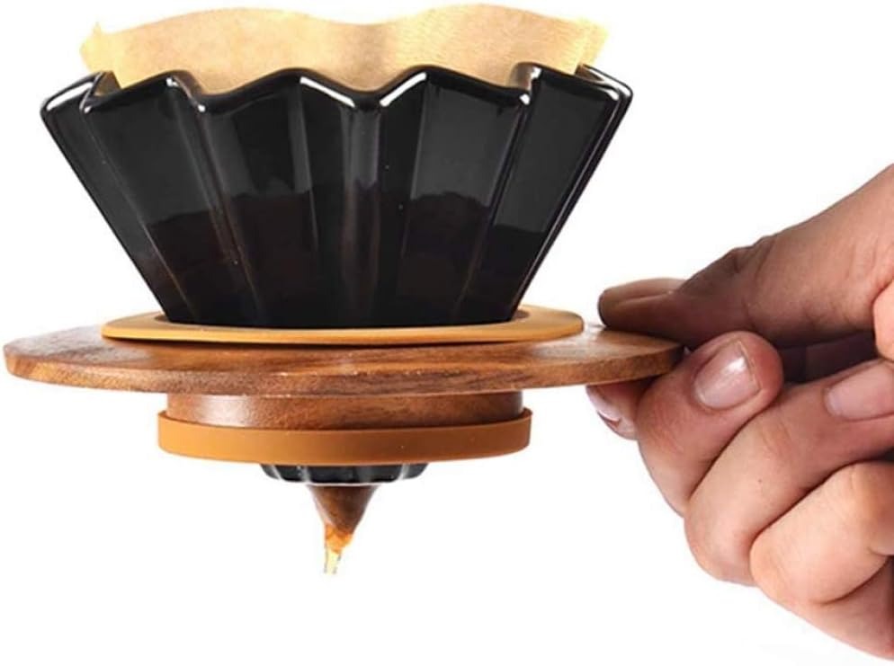 Gambar produk DROHOEY Filter Penyaring Kopi V60 Cone Coffee Dripper Ceramic 2-4 Cup - DH012