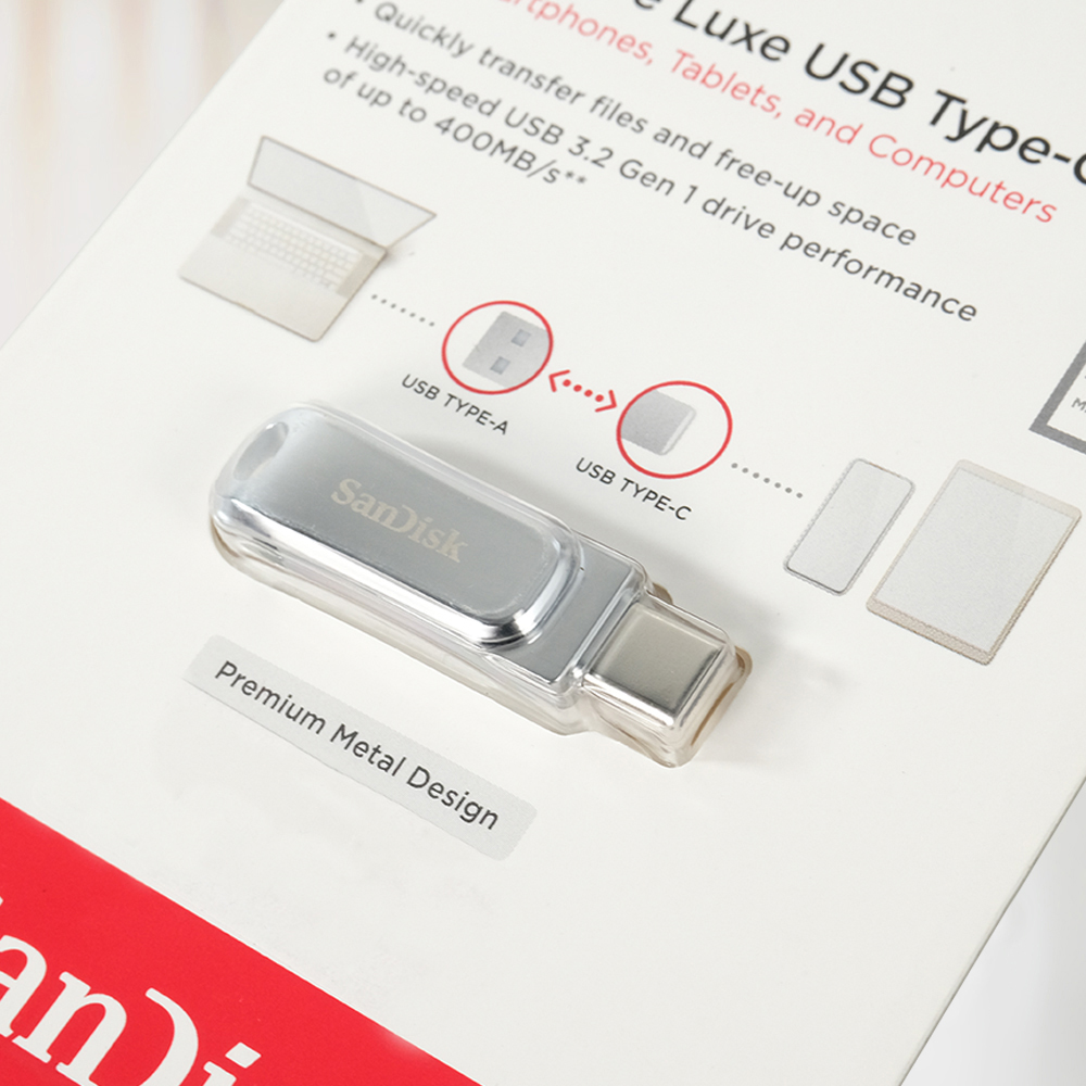 Gambar produk SanDisk Ultra Dual Drive Luxe USB Type C 3.1/3.2 Gen 1 1TB - SDDDC4