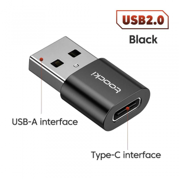 Gambar produk Toocki OTG USB Type C to USB 2.0 Adapter Converter Safe Transmission - TZJTCA-XY01