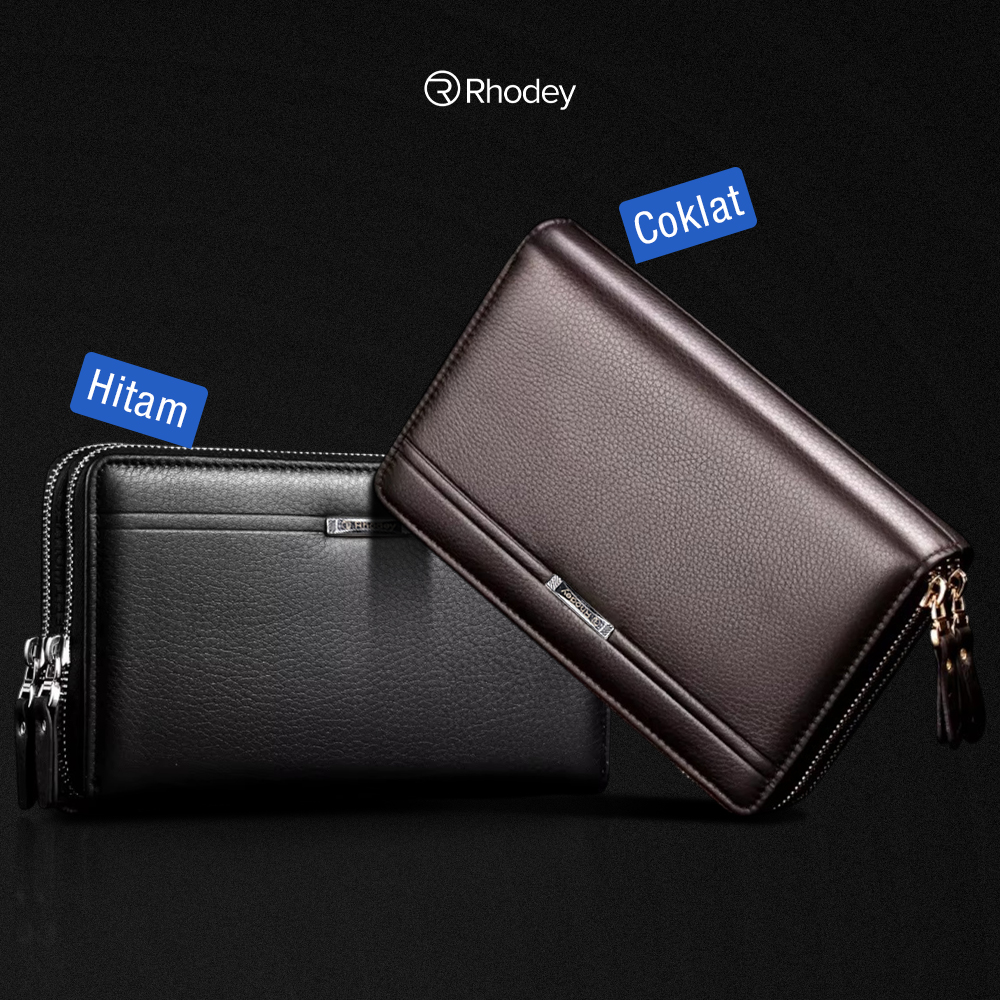 Gambar produk Rhodey LINGZHIDAISHU Dompet Pria Kulit Model Panjang Vintage Handbag - RH21