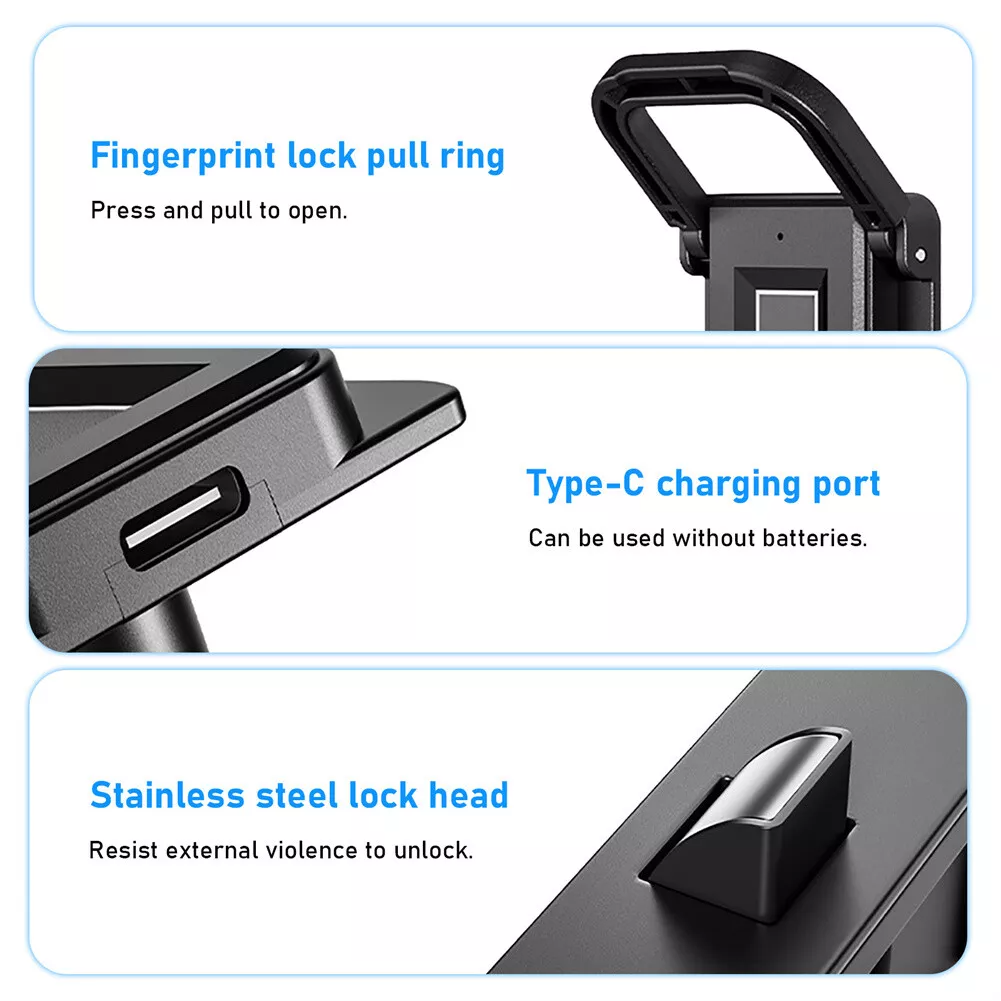 Gambar produk KAK Smart Lock Cabinet Locker Fingerprint Kunci Lemari Digital - F007