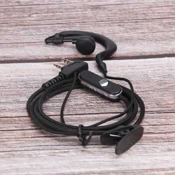 Gambar produk YUNUO Headset Mic Walkie Talkie PTT Single Earpiece 2 Pin Baofeng - ABX0
