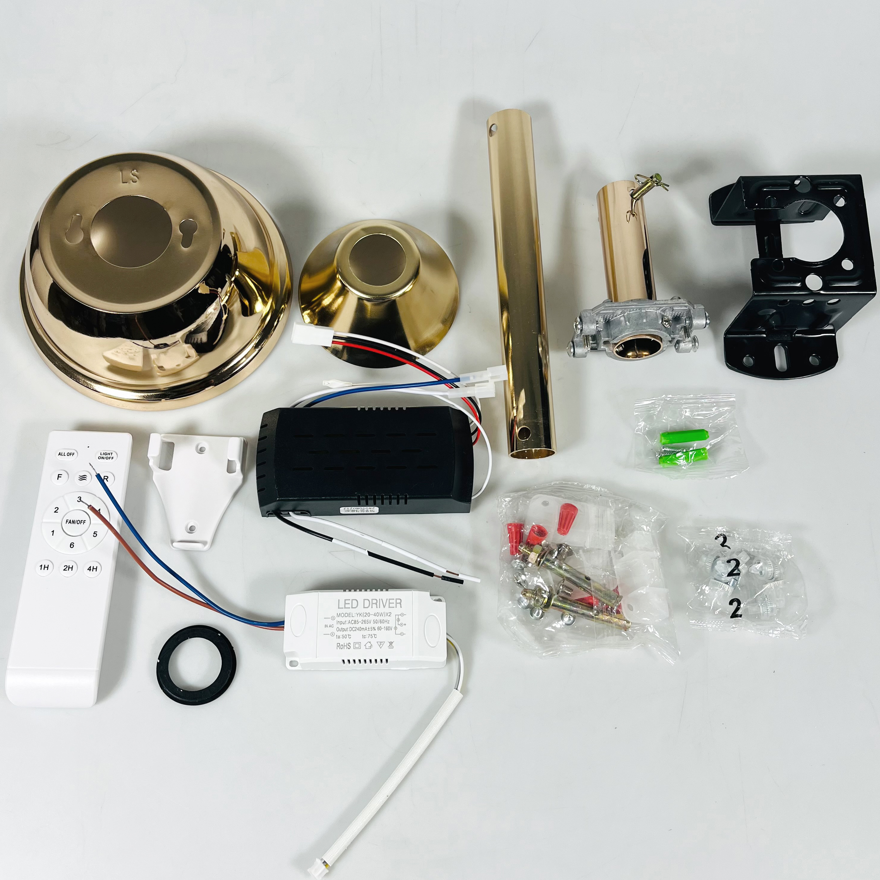 Gambar produk SOVE Kipas Angin Gantung Lampu LED Tri Color with Remote Control 42 Inch - LCH-28