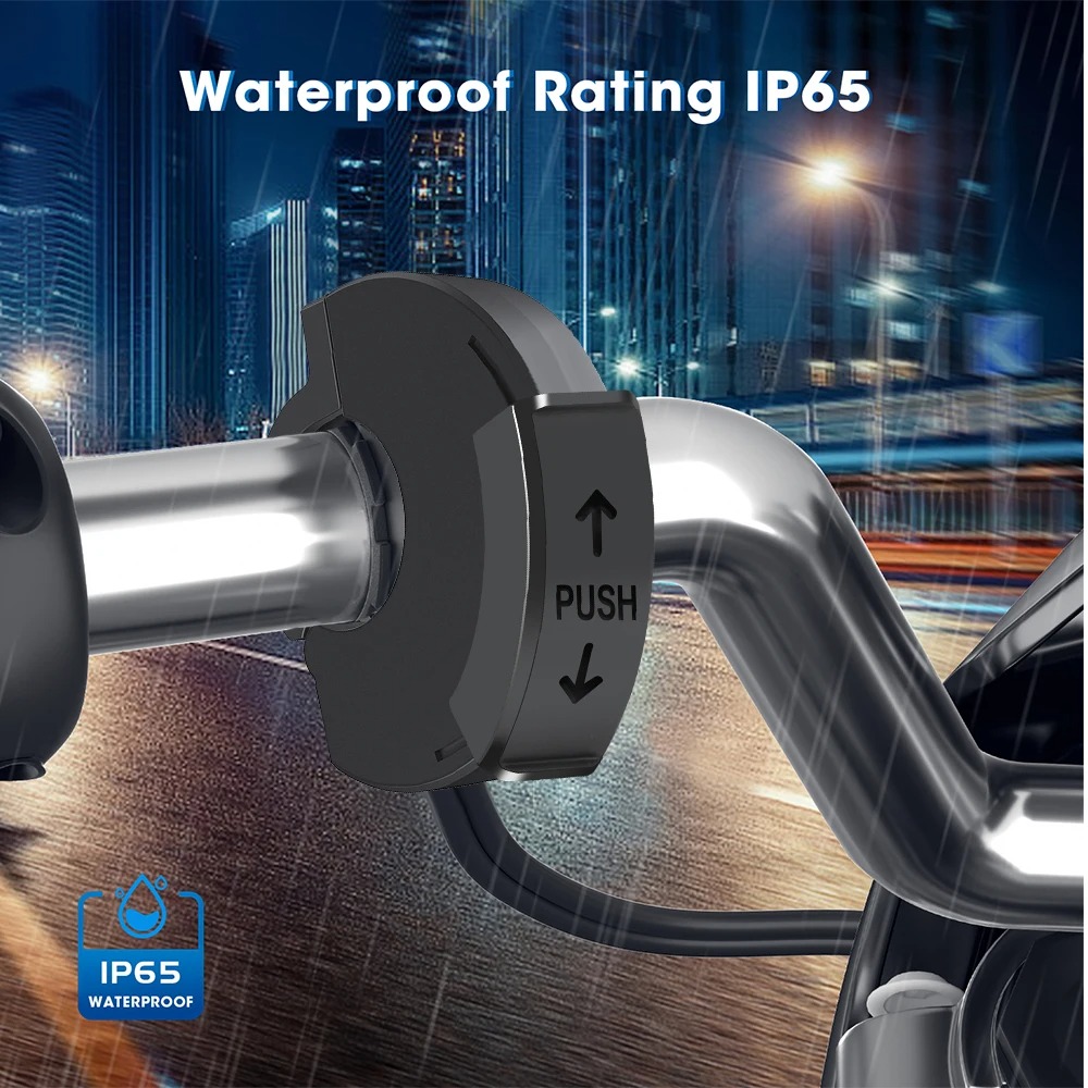 Gambar produk SIKEO Charger Motor 2 Port USB Type C PD QC 3.0 with Waterproof Cover - SK30
