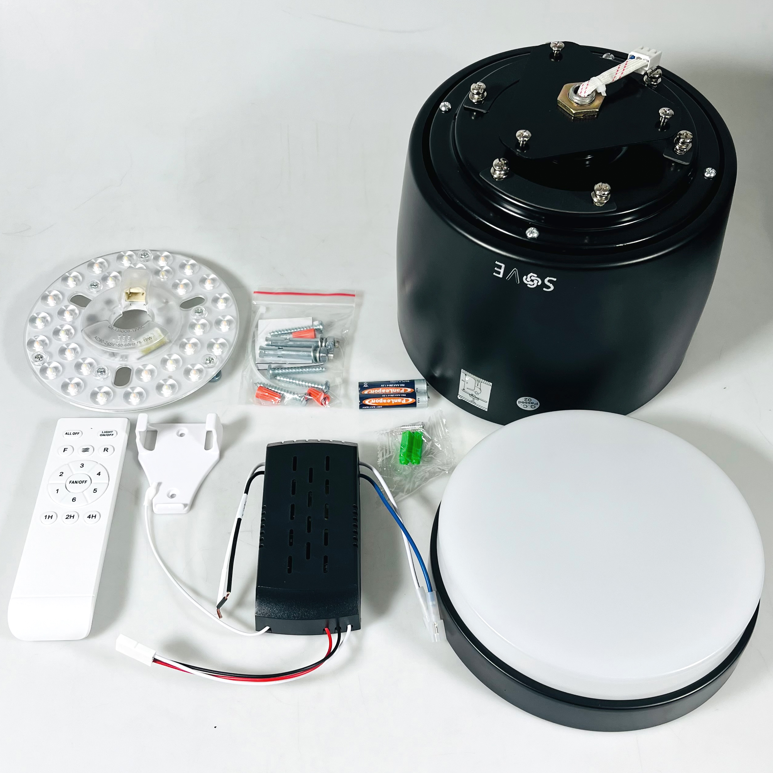 Gambar produk SOVE Kipas Angin Gantung Lampu LED Tri Color with Remote 52 Inch - IR218