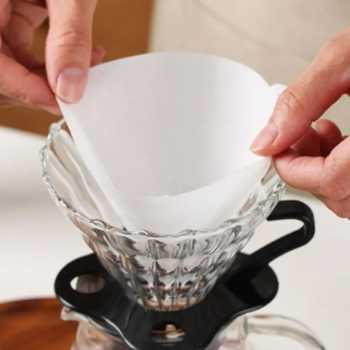 Gambar produk One Two Cups Kertas Saringan Kopi Filter Paper V60 1-2 Cup 100 PCS - KHM07