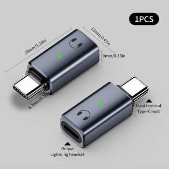 Gambar produk KOVVO OTG Type-C Male to Lightning Female iPhone Earpods Adapter - KV-15