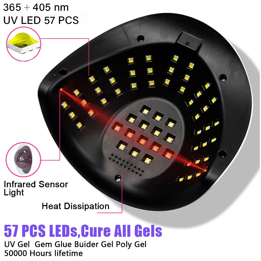 Gambar produk Biutte.co Pengering Kutek Kuku UV LED Nail Lamp Dryer 150W 57 LED - D9