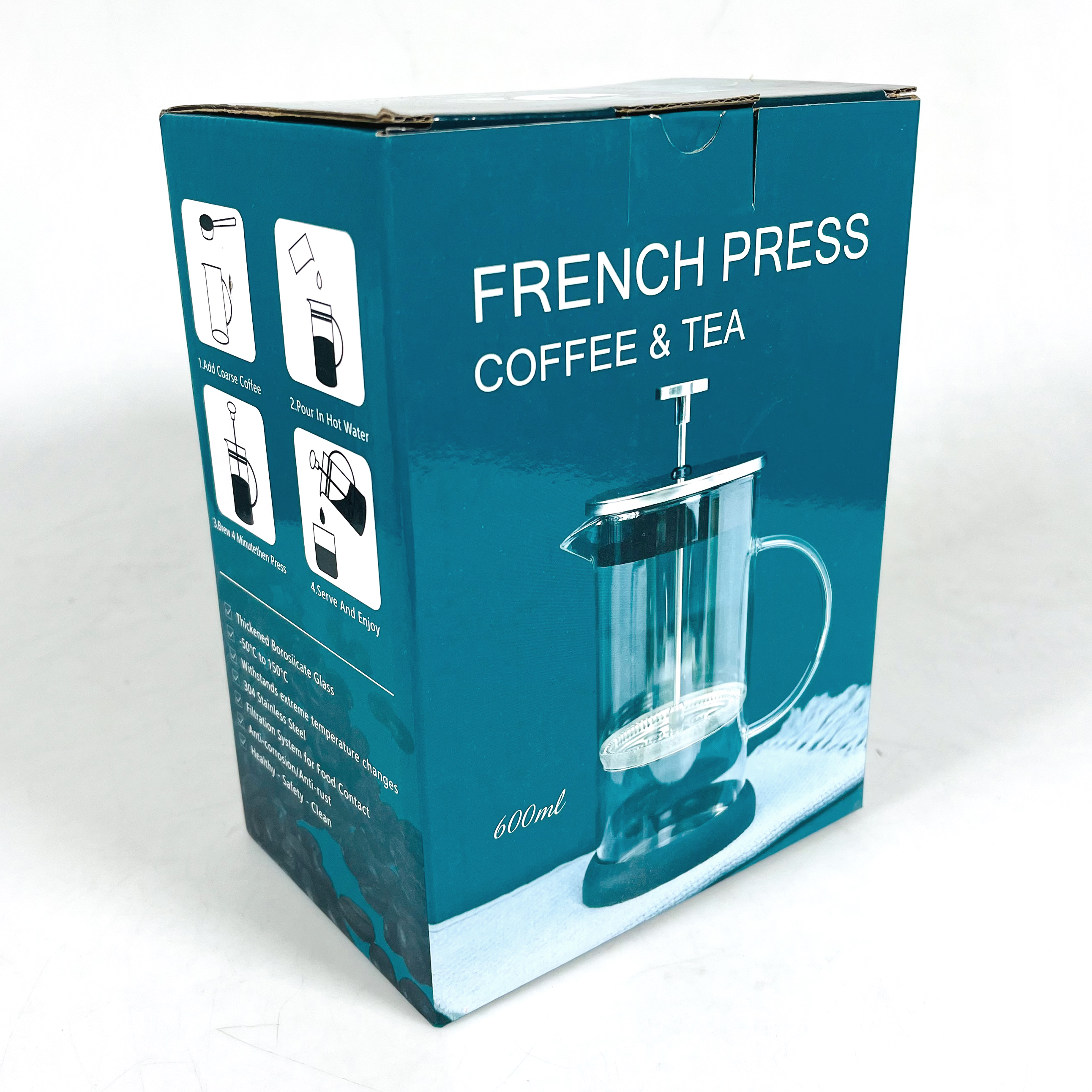 Gambar produk ENOCH French Press Plunger Coffee Maker Pot 3 Layer Filter 600ml - CT300