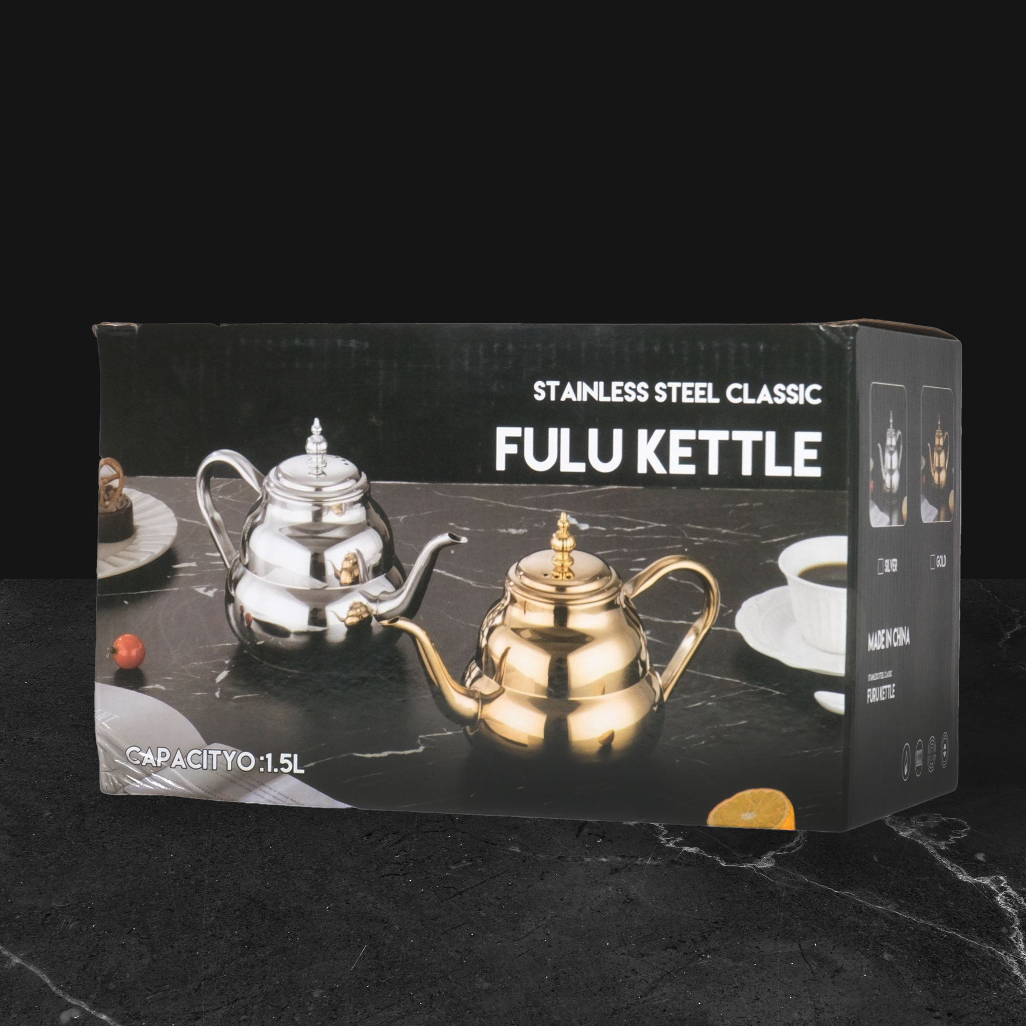 Gambar produk IBNUNU Teko Air Panas Teh Teapot Stainless Steel 1.5L with Filter - IB12