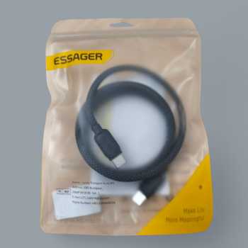 Gambar produk ESSAGER Kabel Data Type C to Type C PD Magnetic Braided 60W 1M - EXCTT2-TD01-P